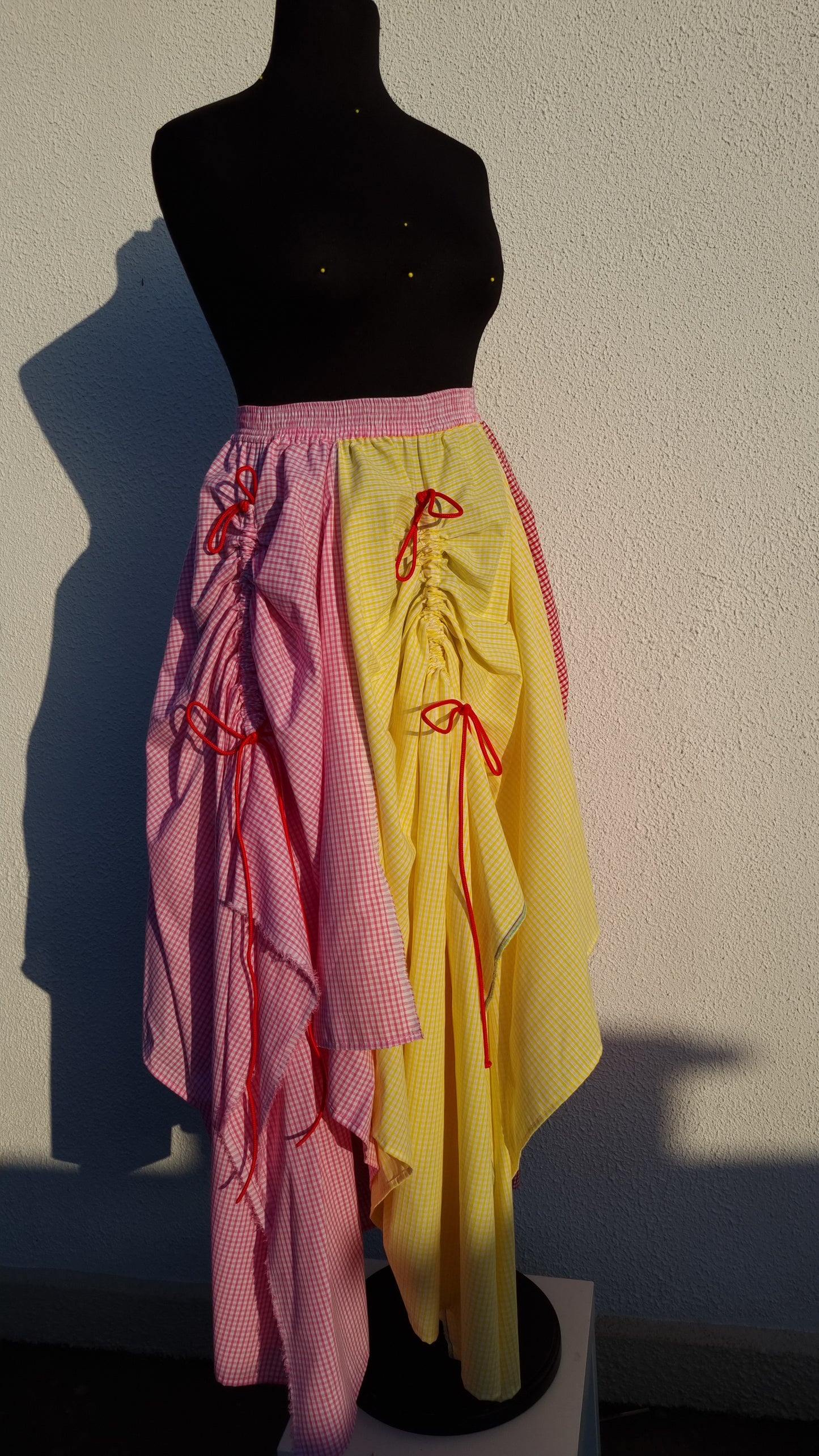 Ruched Multicolour Maxi skirt