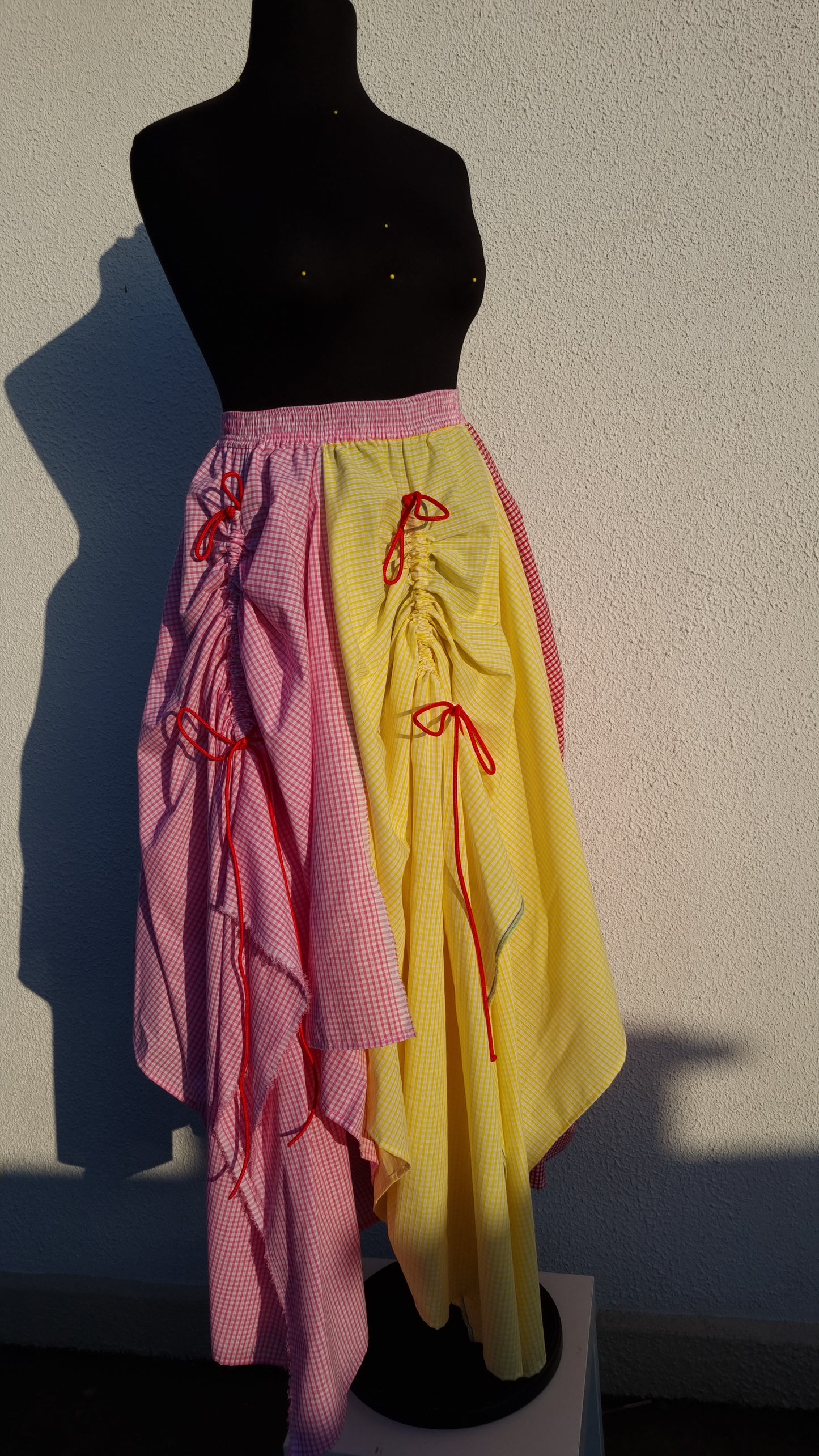 Ruched Multicolour Maxi skirt