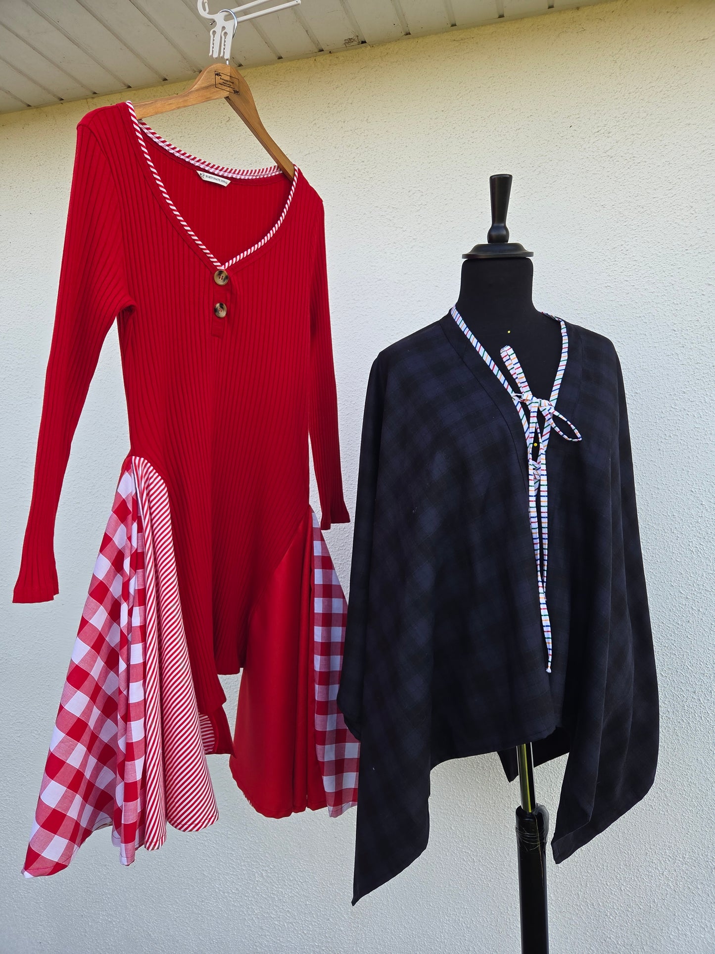 Upcycled Cotton Red Dress