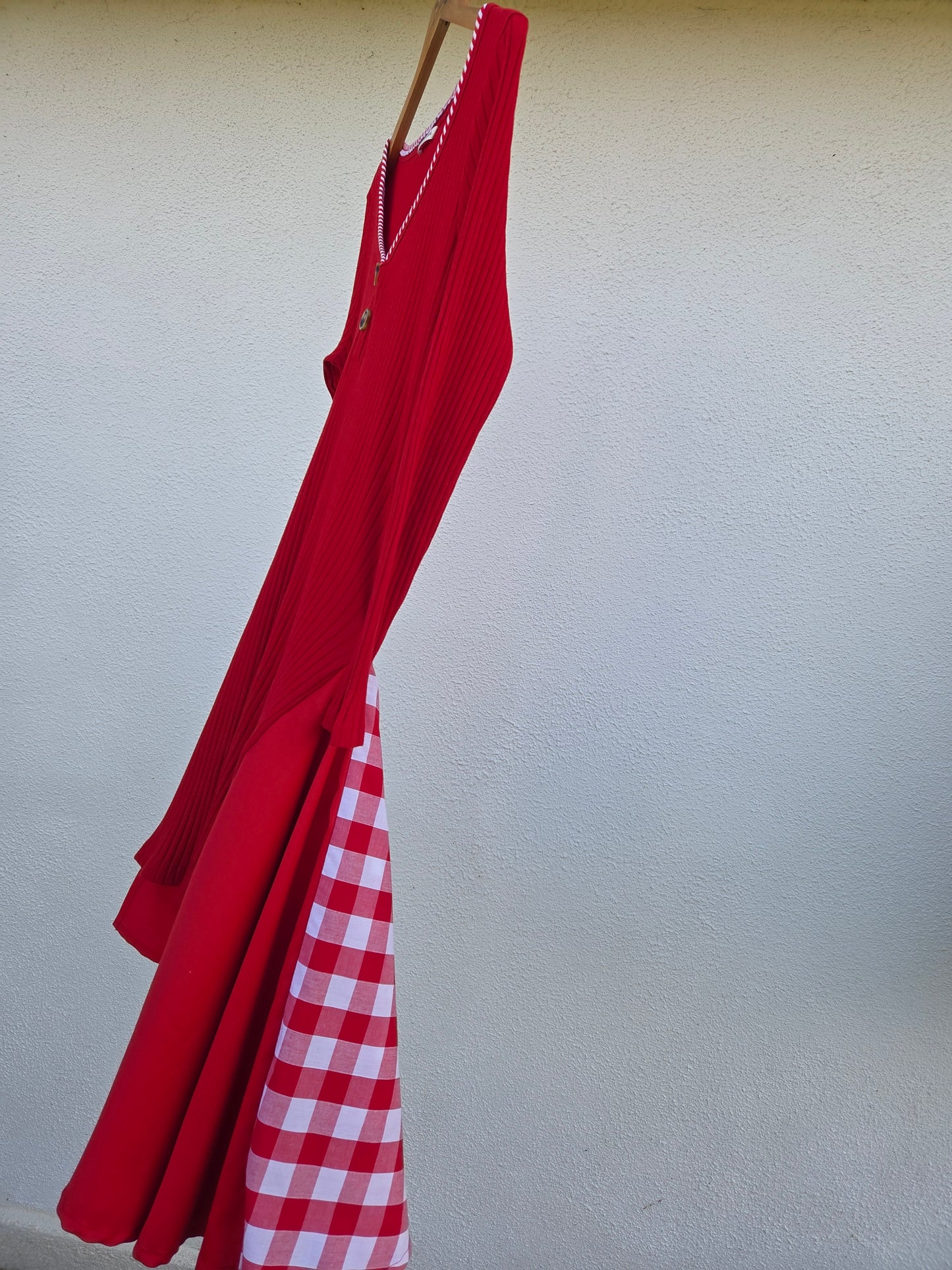 Upcycled Cotton Red Dress