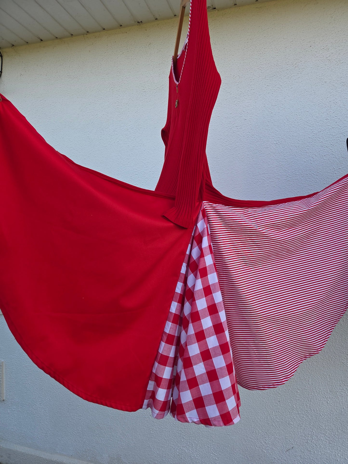 Upcycled Cotton Red Dress
