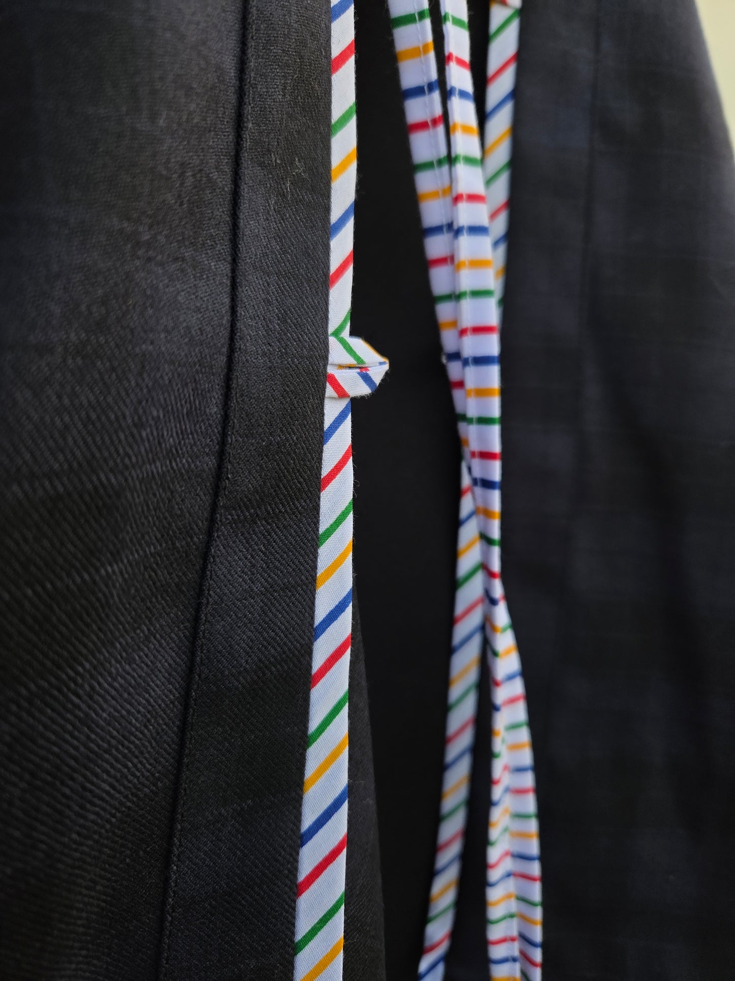 Short Navy Wool Cape