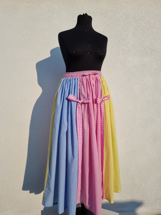 Maxi Gingham Multicolour Skirt 1